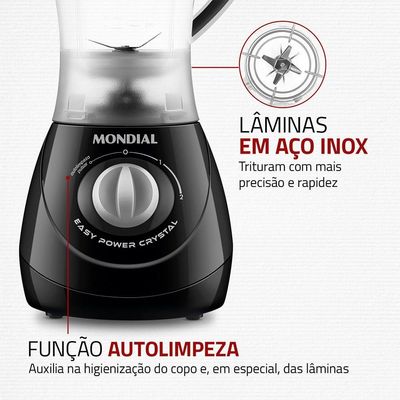 Liquidificador Easy Power Mondial Preto 550W L-550-BC 110V