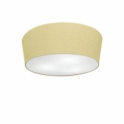 Plafon Cone Md-3003 Cúpula Em Tecido 12/40x35cm Algodão Crú - Bivolt