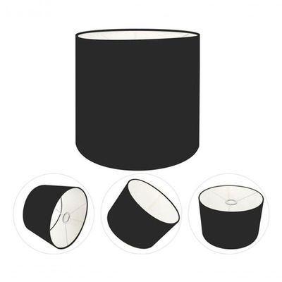 Cúpula Abajur Cilíndrica Cp-7008 ø20x25cm Preto