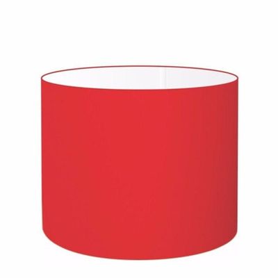 Cúpula Abajur E Luminária Cilíndrica Vivare Cp-7018 ø40x25cm - Bocal Nacional Vermelho