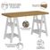 Mesa Para Escritório Escrivaninha Home Office Art A02 Olmo Branco - Lyam Decor