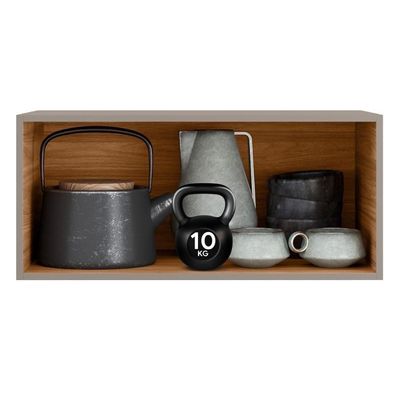 Armário Aéreo Proença 80cm 1 Porta Basculante Nogueira Touch-nude Prime