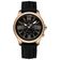 Relógio De Quartzo Masculino Mostrador Simples Casual 30m à Prova D'água Preto Dourado