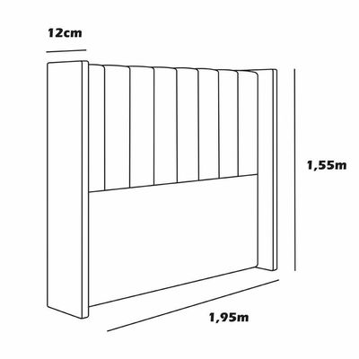 Cabeceira Estofada King 195 Cm Turquesa Corino Marrom