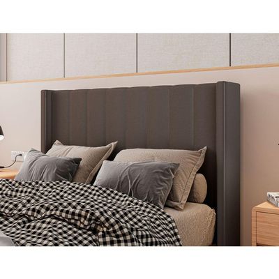 Cabeceira Estofada King 195 Cm Turquesa Corino Marrom