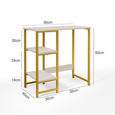 Bancada Gourmet Industrial Klm Store Dourado/off White