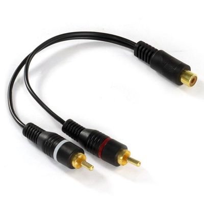 Cabo Y Rca Femea X 2 Rca Macho 20 Cm - Yrf2rm-20