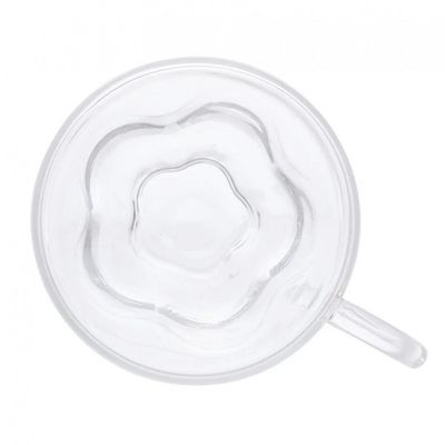 Jogo de Xícaras de Café Parede Dupla Flor Hibisco 75 ml Lyor
