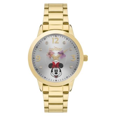Relógio Condor Feminino Ref: Co2034ap/4k Dourado Minnie