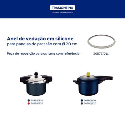 Anel de Vedação para Panela de Pressão Tramontina em Silicone 20 cm