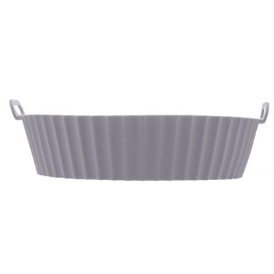 Forma Redonda De Silicone Para Air Fryer Cinza 23cm Lyor