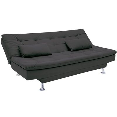 Sofá-Cama 1,90 Metros Linoforte Melissa, Suede Veludo, Espuma D-33 Cinza
