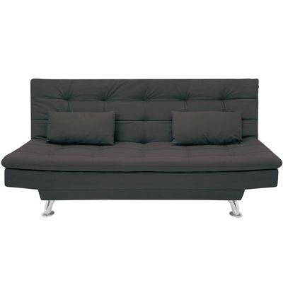 Sofá-Cama 1,90 Metros Linoforte Melissa, Suede Veludo, Espuma D-33 Cinza