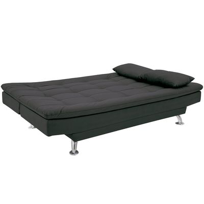 Sofá-Cama 1,90 Metros Linoforte Melissa, Suede Veludo, Espuma D-33 Cinza