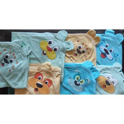 TOALHA DE BANHO BEBE MAFESSONI ORELHINHA C/CAPUZ  azul