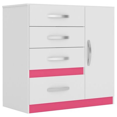 Cômoda Moval Vênus 1 Porta 4 Gavetas Branco