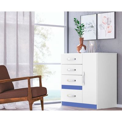 Cômoda Moval Vênus 1 Porta 4 Gavetas Branco