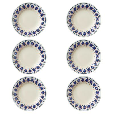 Prato Fundo de Cerâmica Donna Sossego 21,5cm 6 Unidades - Biona 1357415129