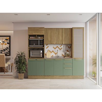 Armário Aéreo Botanic 80cm 2 Portas MDP Kappesberg Nogueira