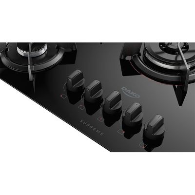 Cooktop à Gás 5 Bocas Dako Supreme Tripla Chama Preto / Bivolt