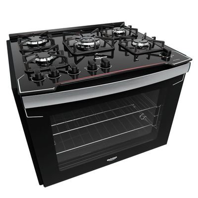 Fogão De Embutir 5B Com Mesa De Vidro Dako Diplomata Bivolt