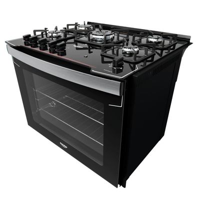 Fogão De Embutir 5B Com Mesa De Vidro Dako Diplomata Bivolt
