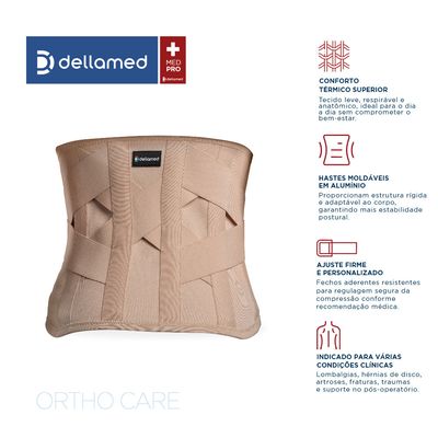 Colete Putti Baixo Ortho Care Dellamed M / Bege