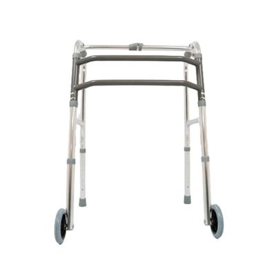Andador de Alumínio com rodas Articulado Regulável 3 Barras D10 Dellamed Alumínio
