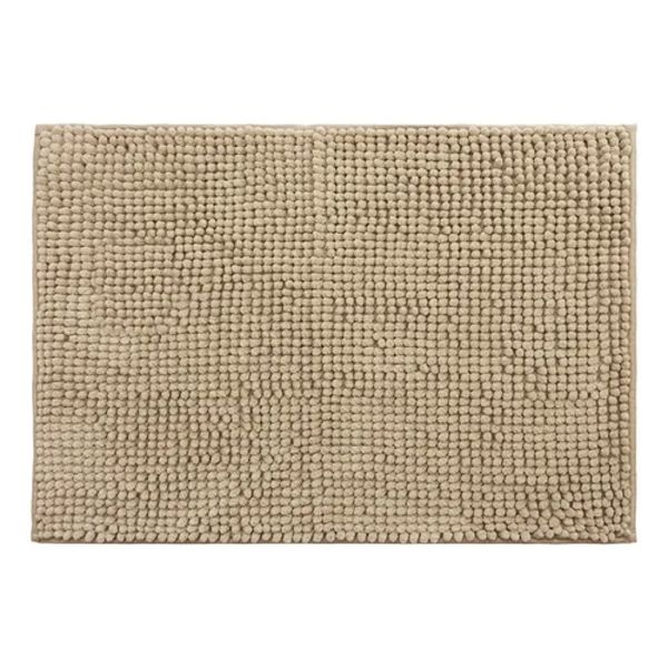 TAPETE BOLINHAS 35 CM X 38 CM POLIESTER  bege