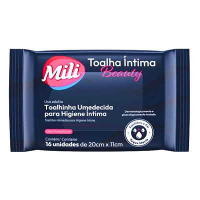 Toalha Íntima Beauty - Toalhinha Umedecida p/ Higiene Íntima -  2 pacotes com16 unidades de 20x11cm