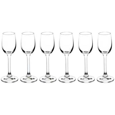 Conjunto de Taças Bohemia Anna 65 ml em Cristal Ecológico 6 Peças Transparente