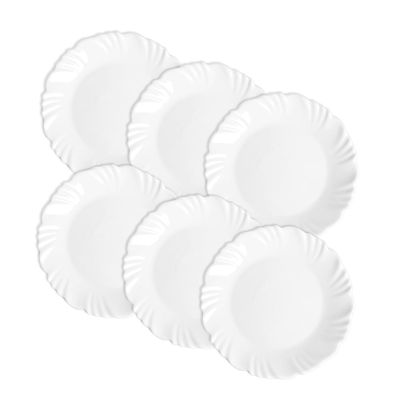 Kit 6 Pratos de Vidro Sobremesa 19cm Duralex Pétala Opaline