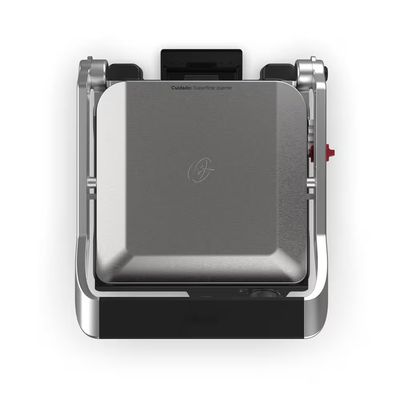 Grill Elétrico Multiuso OGRL610 2 em 1 Chapa Antiaderente Oster Inox com Preto / 220V