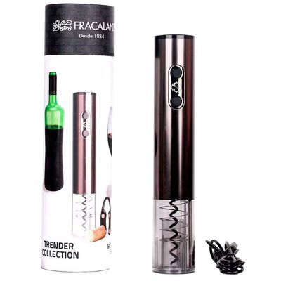 Saca-Rolhas Elétrico Trender com USB e Corta Lacre Fracalanza Preto