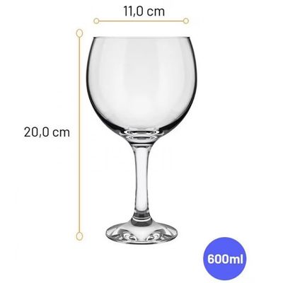 Conjunto Taças 600ml 04 Peças Nadir Figueiredo Transparente