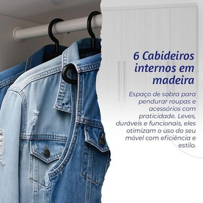 Closet Casal Duplo Evidencia Moveis - Branco