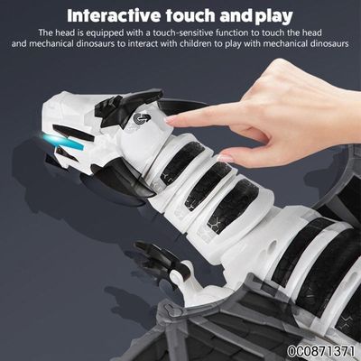 Dinossauro Robo Controle Remoto Gigante Dragao Solta Fumaca Interativo Som Luz Sensor Movimento Diversao Garantida