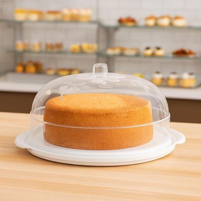 Boleira Porta Bolo 5 Em 1 Cupula Suporte Tampa Prato Paes Sobremesa Confeitaria Lanchonete Padaria Bandeja Multiuso
