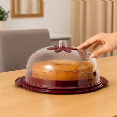 Boleira Porta Bolo 5 Em 1 Cupula Suporte Tampa Prato Paes Sobremesa Confeitaria Lanchonete Padaria Bandeja Multiuso
