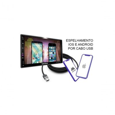Central Multimidia Roadstar Rs606br 7 Mp6 Com Tv Digital