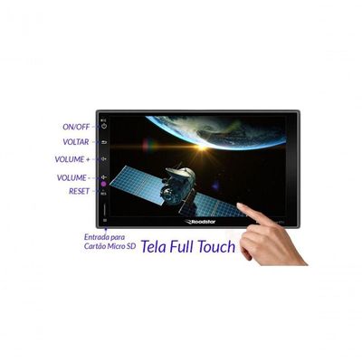 Central Multimidia Roadstar Rs606br 7 Mp6 Com Tv Digital