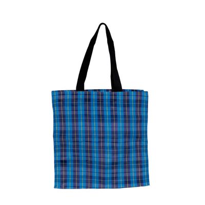 Sacola Xadrez Mor - Azul