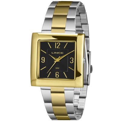 Relógio Lince Feminino Ref:Lqt4767l34 P2sk Retangular Bicolor