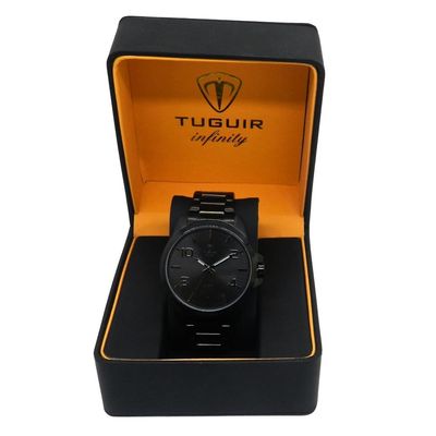 Relógio Tuguir Masculino Ref: Tgi37166 Casual Aço Black
