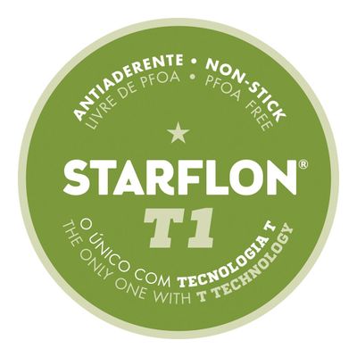 Wok Tramontina Loreto em Alumínio Antiaderente Starflon T1 com Tampa de Vidro Vermelha 28 cm 3,3 Litros