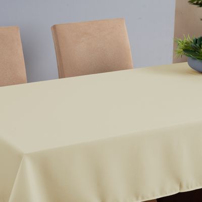 Toalha de Mesa Basic 1 Peça 1,45m x 1,40m 4 Lugares 100% Poliéster Tecido Oxford - Palha