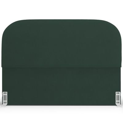 Cabeceira Cama Box Casal 140cm Orgânica Lanna W01 Suede Verde Musgo - Lyam Decor
