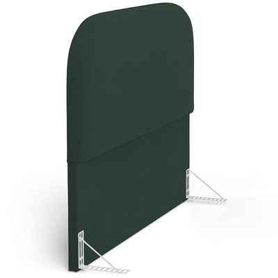 Cabeceira Cama Box Casal 140cm Orgânica Lanna W01 Suede Verde Musgo - Lyam Decor