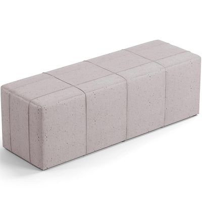 Kit Cabeceira Cama Box King 195cm com Calçadeira Roma W01 Linho Bege - Lyam