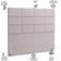 Kit Cabeceira Cama Box King 195cm com Calçadeira Roma W01 Linho Bege - Lyam